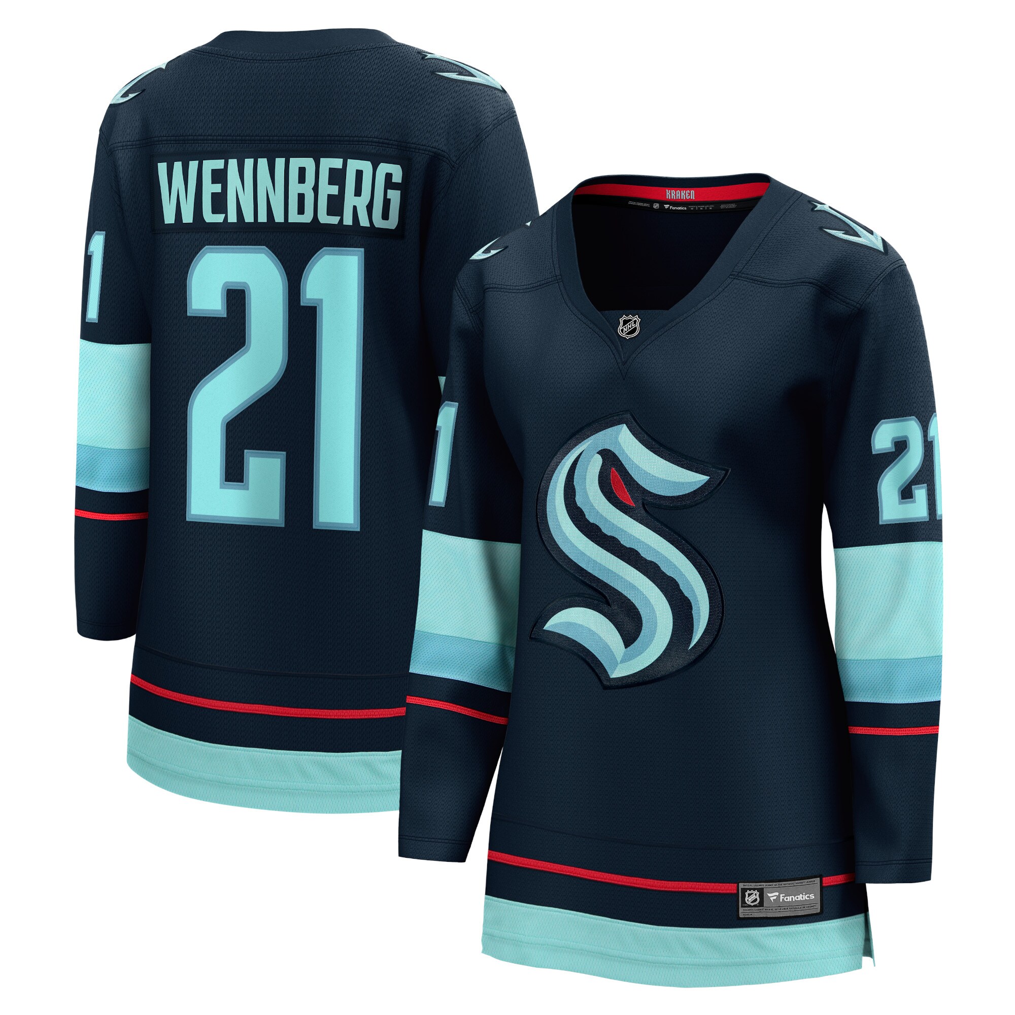 Alexander Wennberg Seattle Kraken Fanatics Women’s Home Breakaway   Jersey – Deep Sea Blue