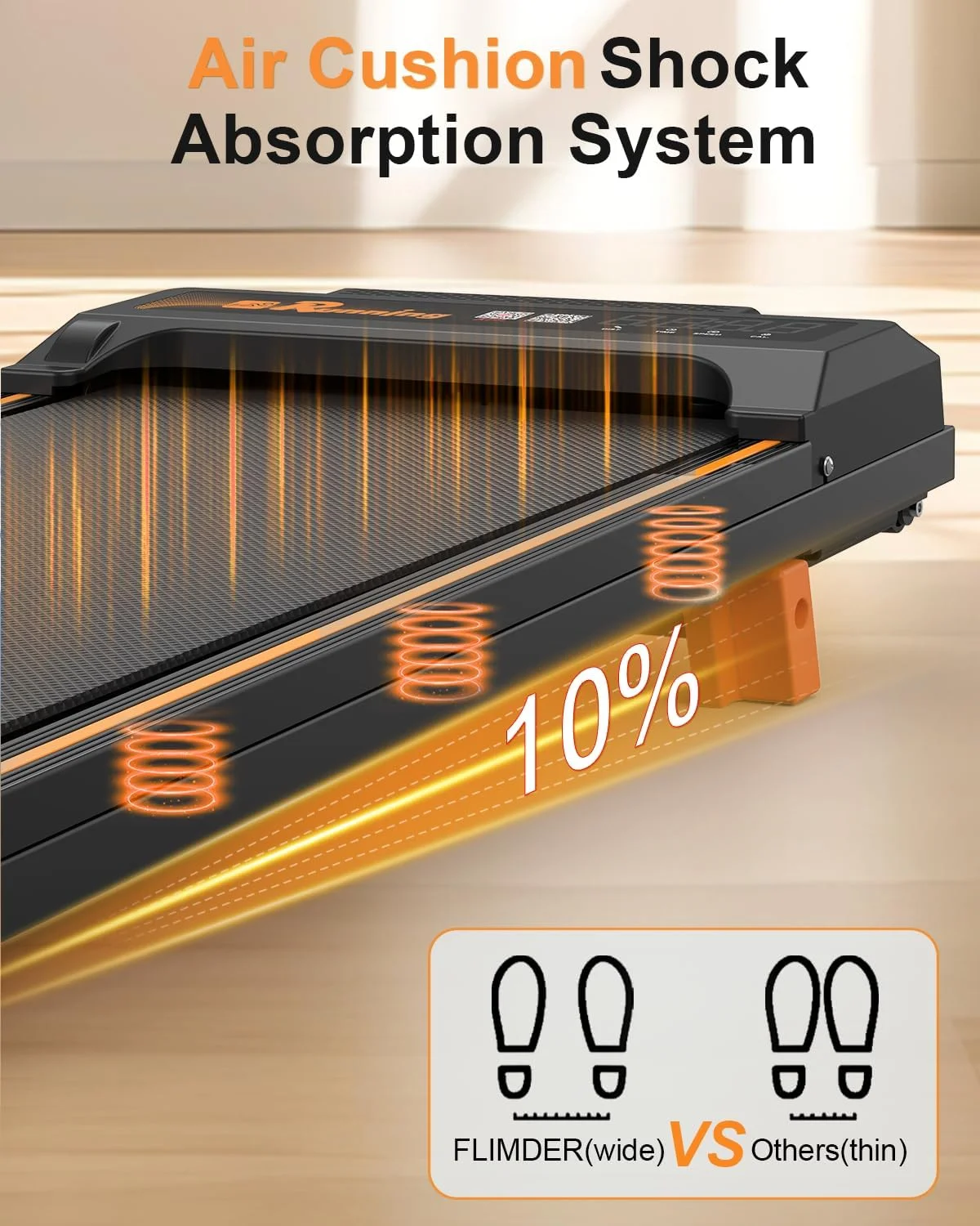 SUWU Walking Pad Running Machine Walking Machine for Home Under Desk Treadmill with LED Display and 12 Preset Programs 2.25HP Portable Treadmill Jogging Machine for Office Small Space