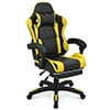 Magshion Rolling Gaming Chair, Adjustable Faux Leather Computer Seat with Lumbar Support for Adults Teens Desk Chair, White