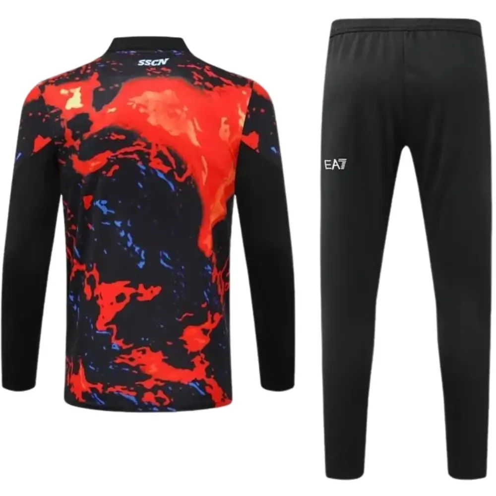 2023/24 Naples half-pull training suit red 1:1 Thai quality suit