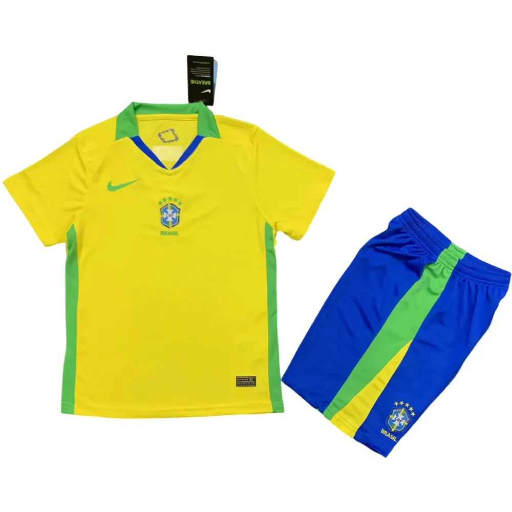 2025-26-Brazil Home-Jersey-Children's Kit