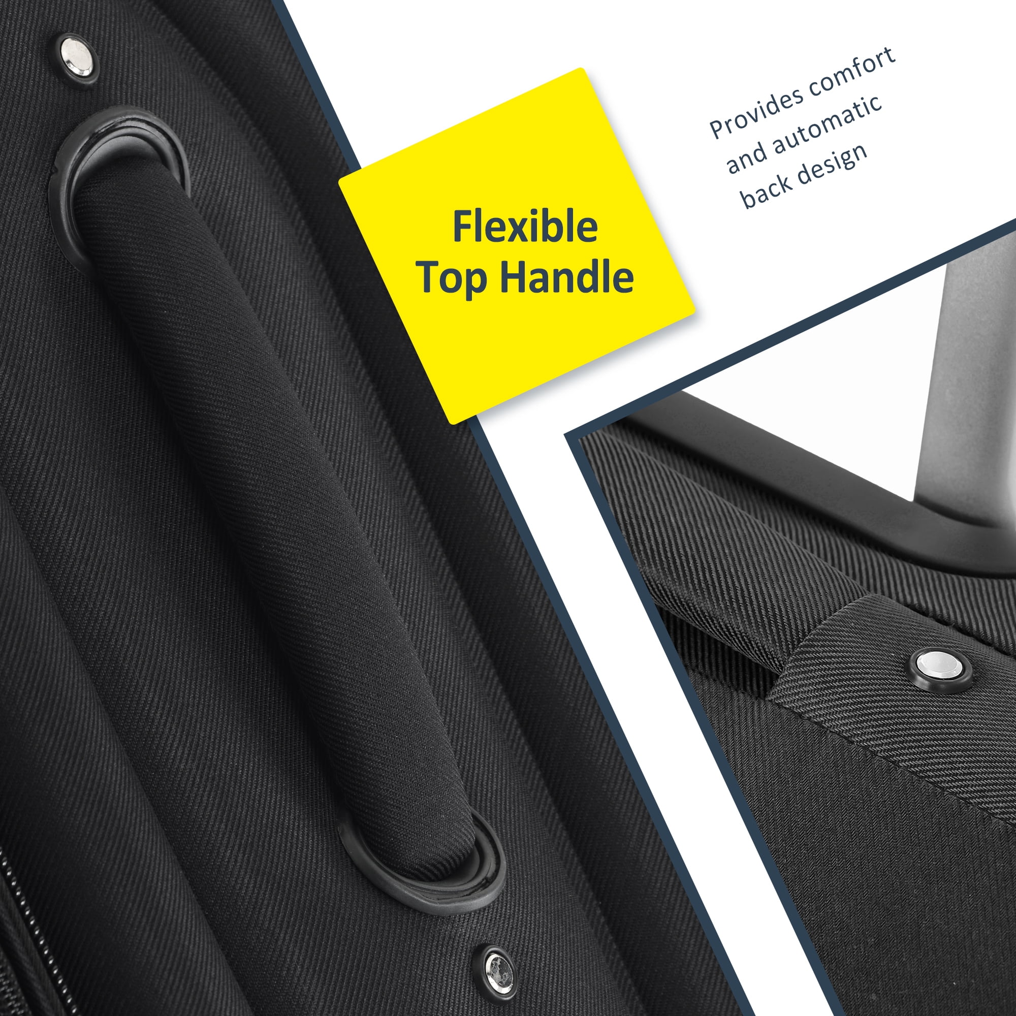 EUROCO 3 Piece Softside Luggage Set,Expandable Suitcase Set with TSA Lock and Spinner Wheels,Lightweight Suitcase for Men Women(20