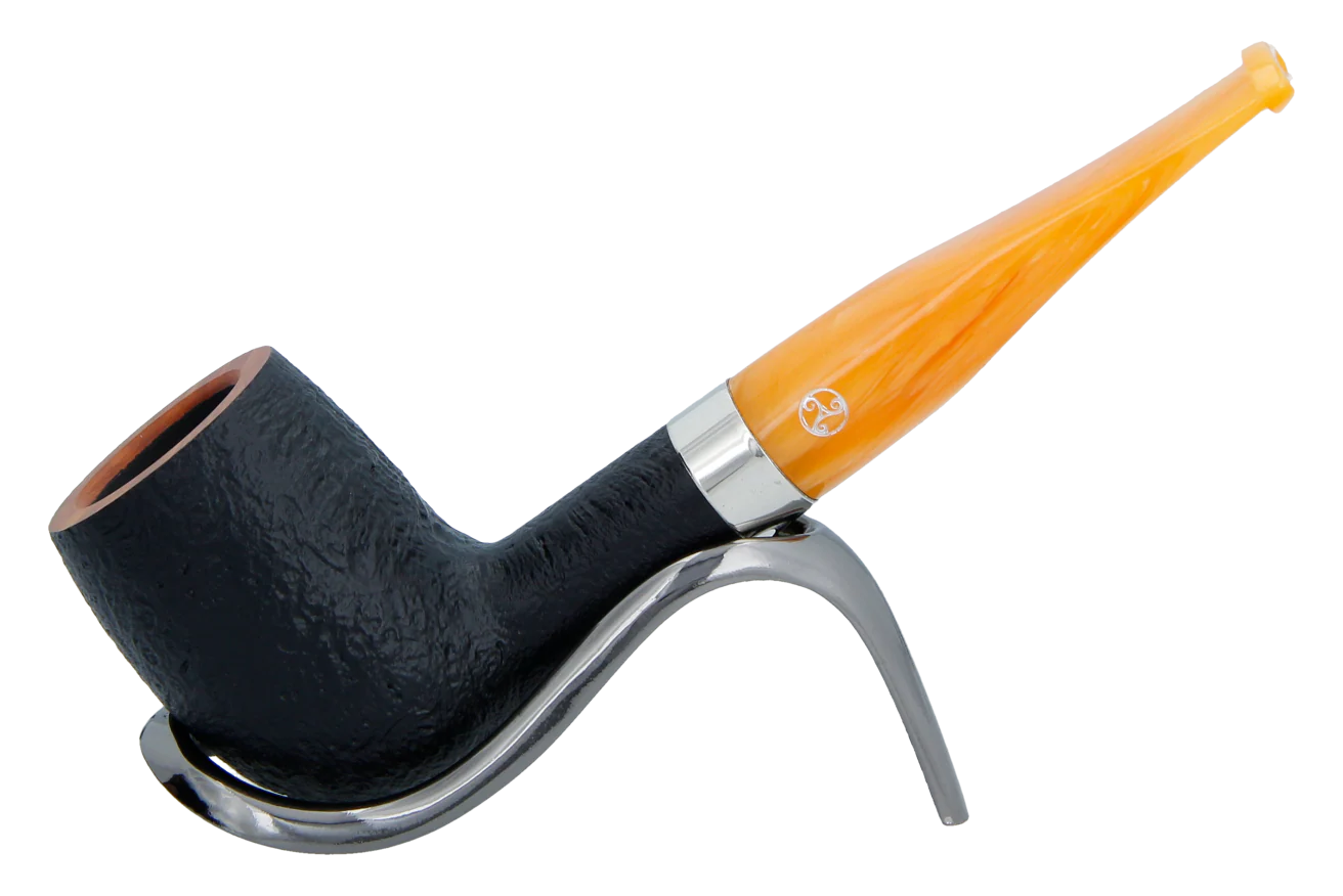Rattrays Samhain Sandblast Yellow Briar Smoking Pipe - Shape 37