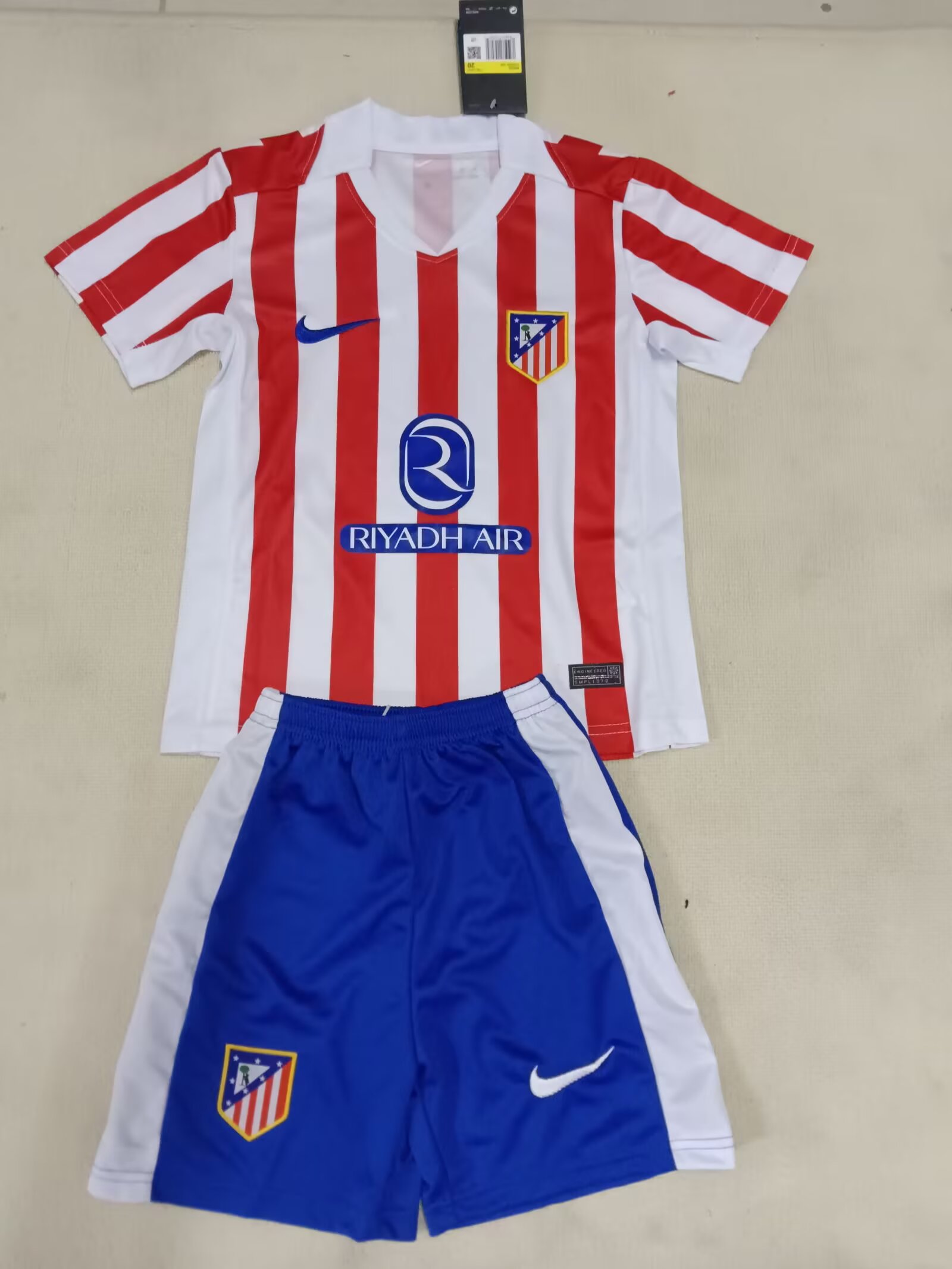 2025-26 Atletico de Madrid Home Jersey Kids Set - Fans Edition