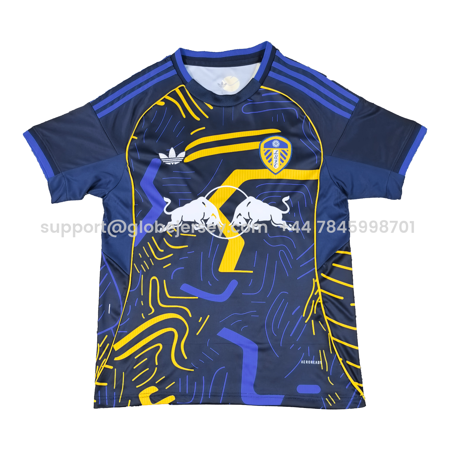 Leeds United 25-26 Yellow Stripes Blue Special Jersey - Fans Version