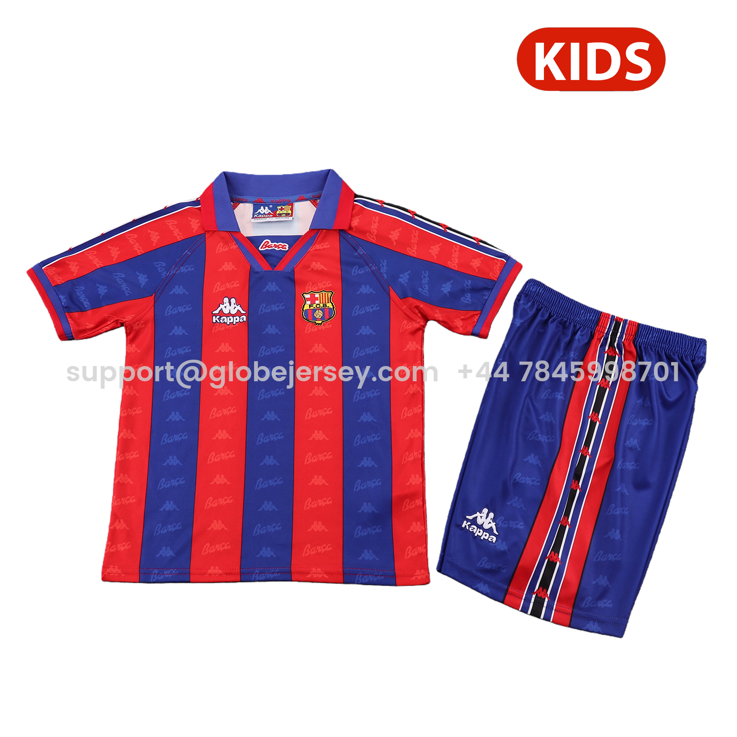 Retro Barcelona 1996-97 Home Kids Kit