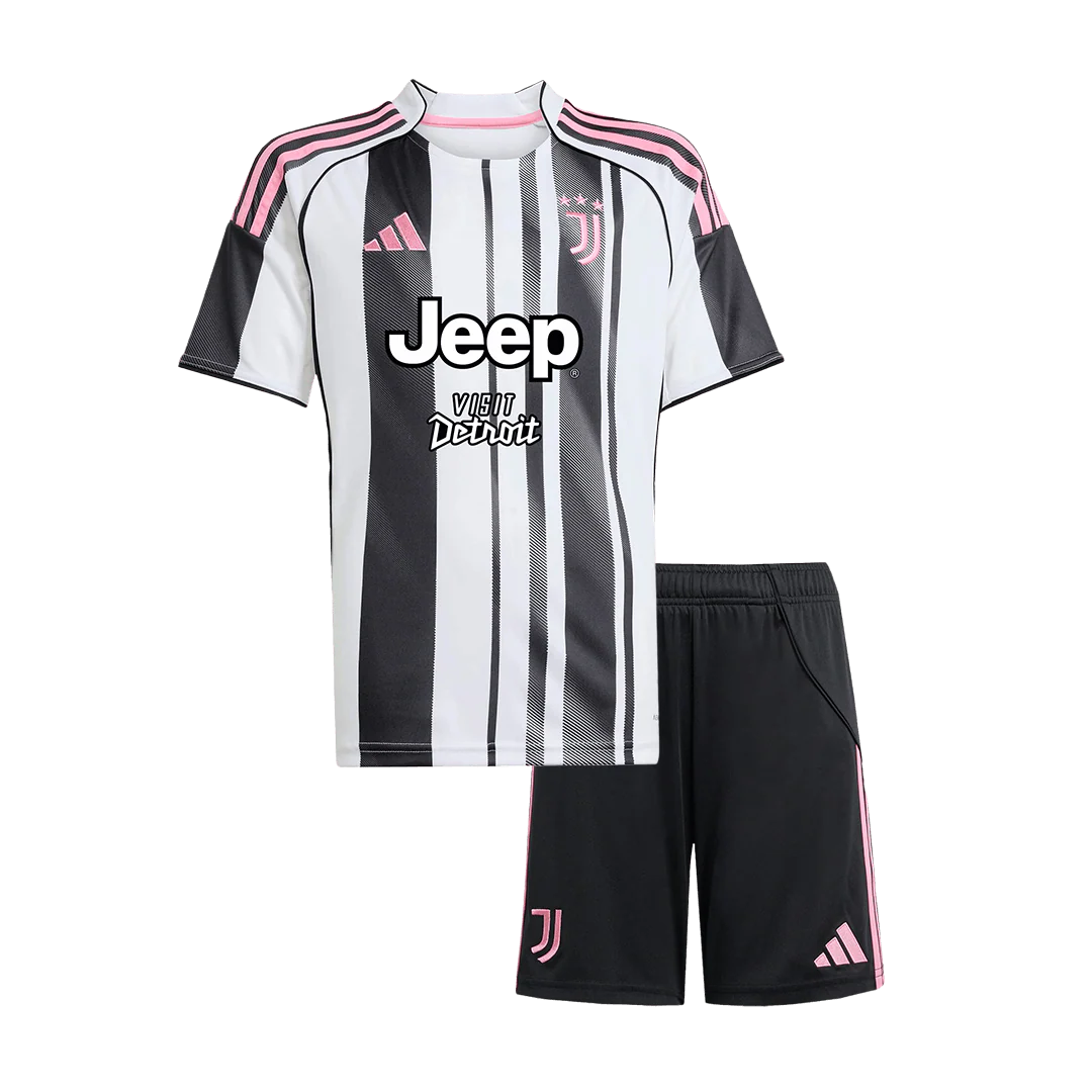 Juventus Kid's Home Kit 2025-26- Jersey+Shorts