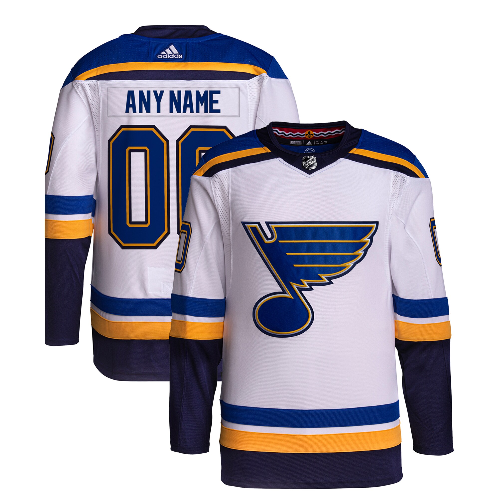 St. Louis Blues   Away  Primegreen  Custom Jersey – White