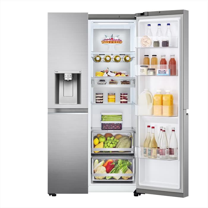 LG - Frigorifero side by side GSLV90PZAD Classe D 635lt-Acciaio inossidabile