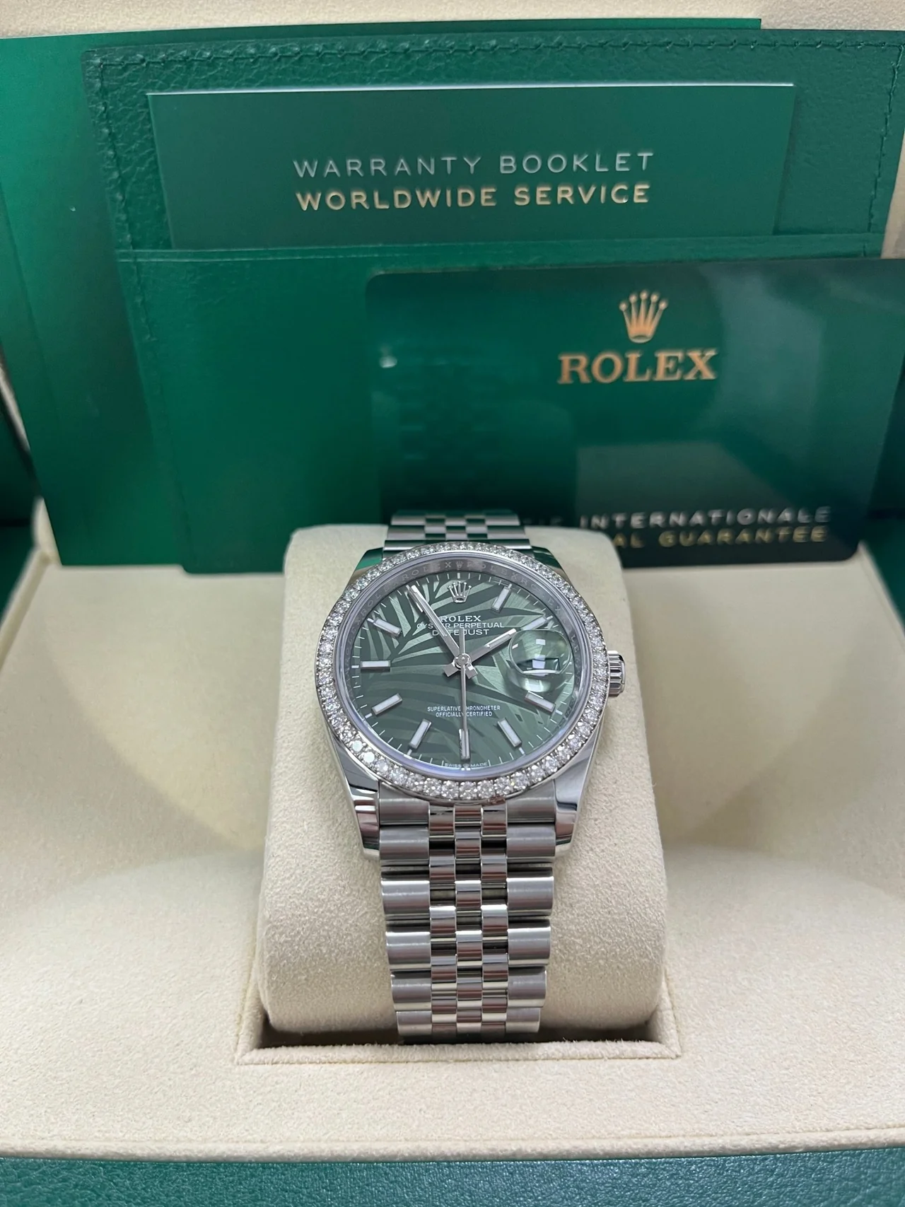 【Super Clone】RLX  Datejust 36mm 126284 Olive Green Dial Jubilee Bracelet
