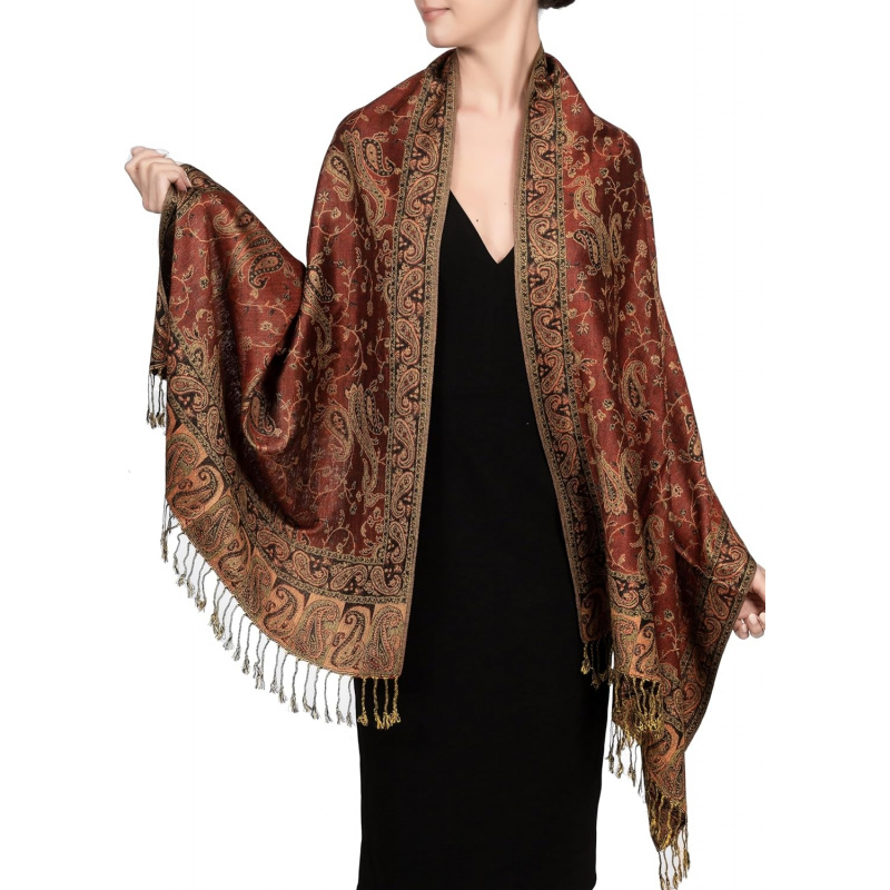 Reversible Paisley Pashmina Rave Scarf
