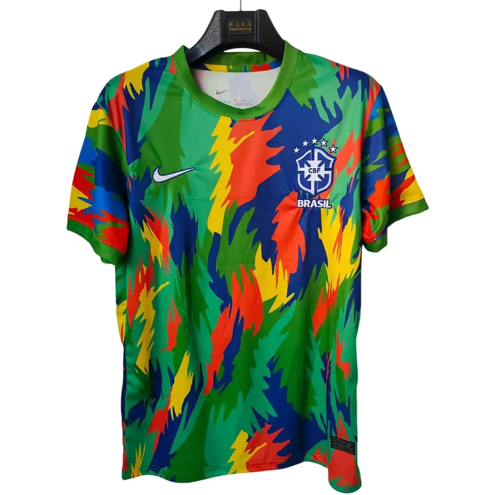 2025-26 Brazil Special Edition Camouflage Green Collar Jersey - Fan Edition