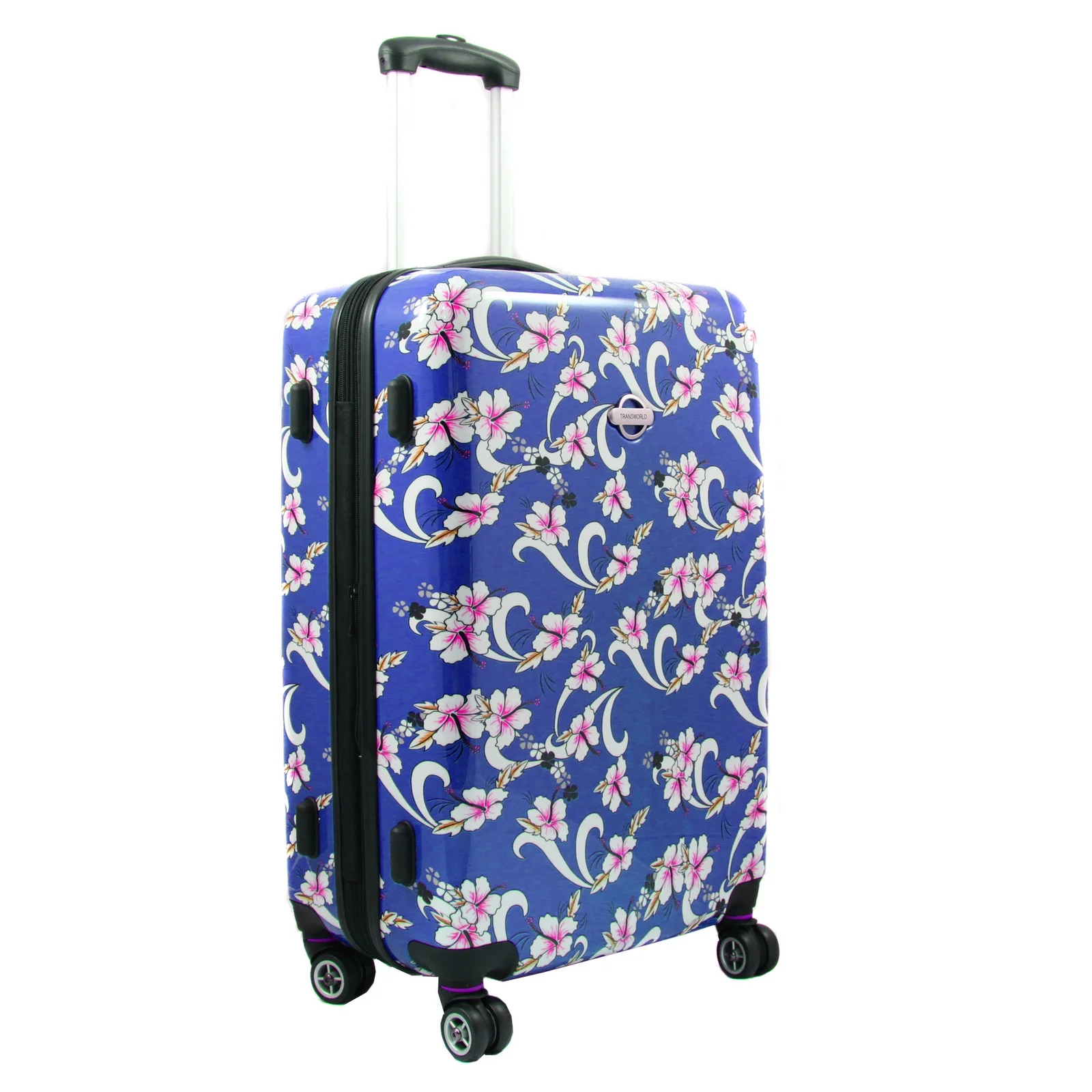 ecWorld Enterprises, Inc. Sky Blue Tropical Flower 3-piece Lightweight Expandable Hardside Spinner Luggage Set