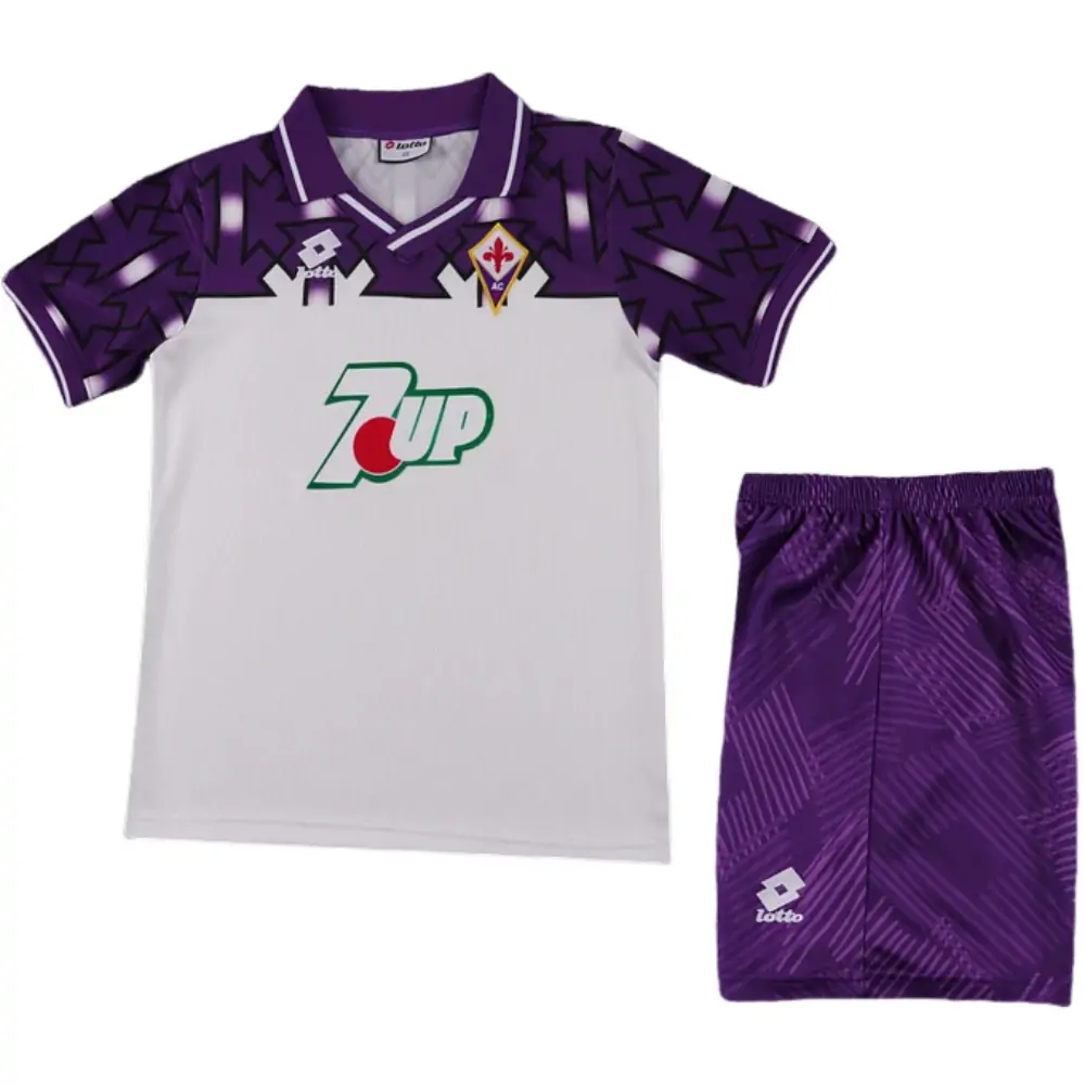 1992-93 Fiorentina Away Retro Children's Jersey Set - Fans Edition