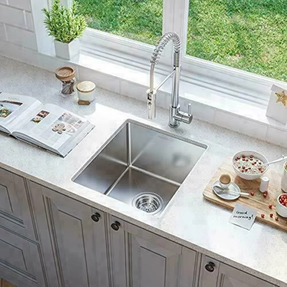 RXFSP 23 in Stainless Steel Farmhouse Apron Front Workstation Sink, Single Bowl, Corrosion and Noise Resistant