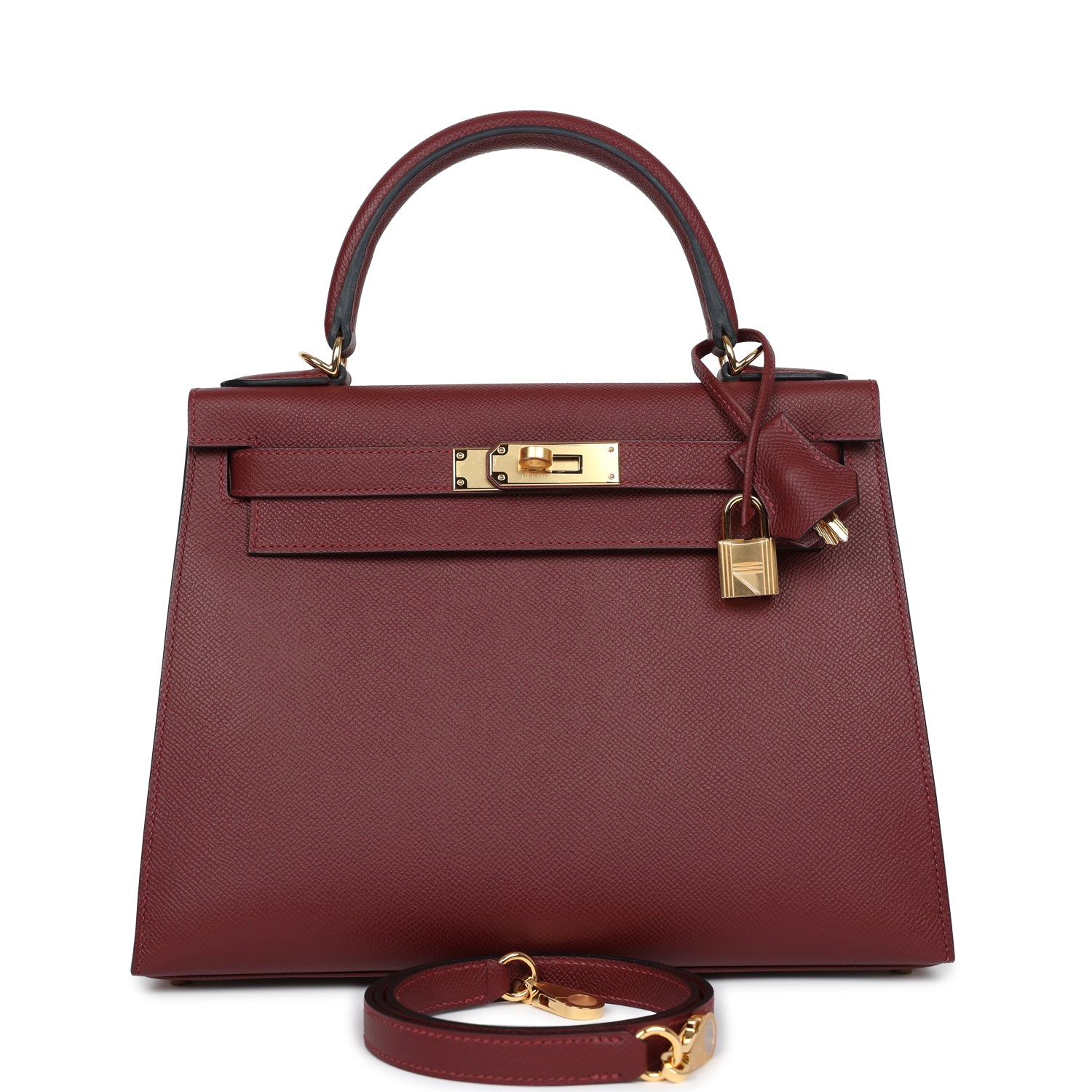 Kelly Sellier 28 Rouge H Epsom Gold Hardware