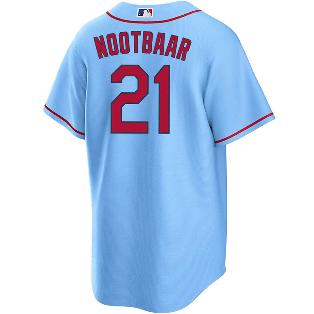 Men's St. Louis Cardinals Lars Nootbaar Cool Base Replica Alternate Jersey - Light Blue