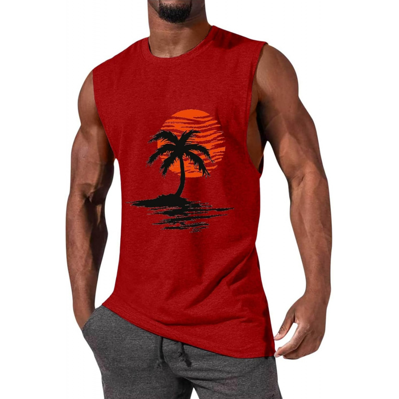Men's Tank Tops Sleeveless Tee Shirts Casual Summer