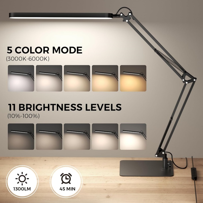 LED Desk Lamp with Slim Base