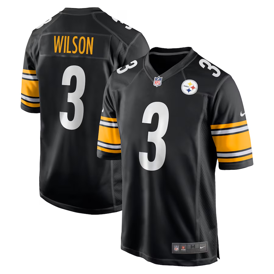 Russell Wilson Pittsburgh Steelers Game Jersey – Black