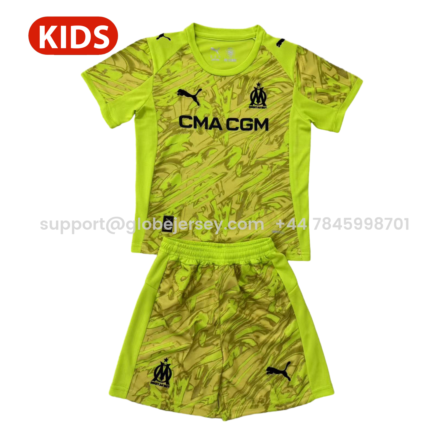 Marseille 25-26 Green Goalkeeper Kids Kit