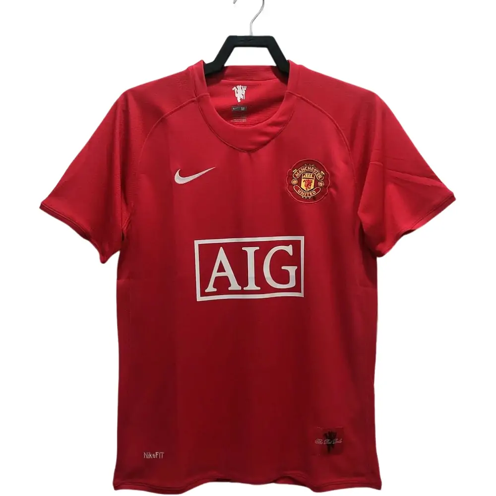 2007/08 Retro Manchester United Home Jersey League Edition - Fans Edition