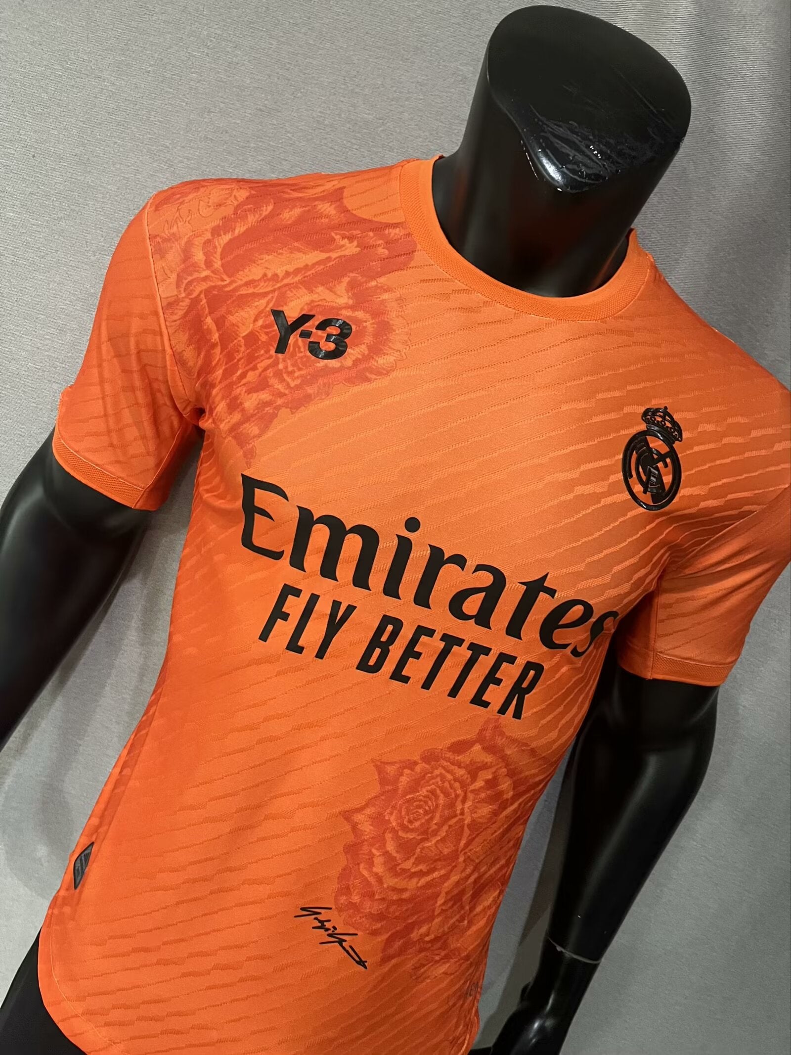 2024-25 Player Edition Real Madrid Y3 Orange Co-branded Jersey