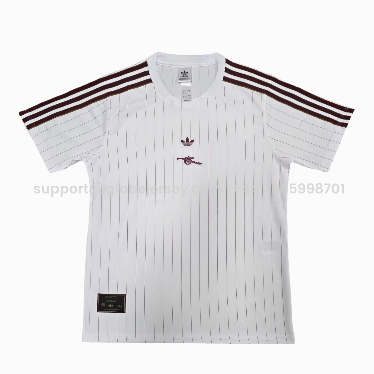 Arsenal 25-26 Trefoil White Travel Jersey - Fans Version