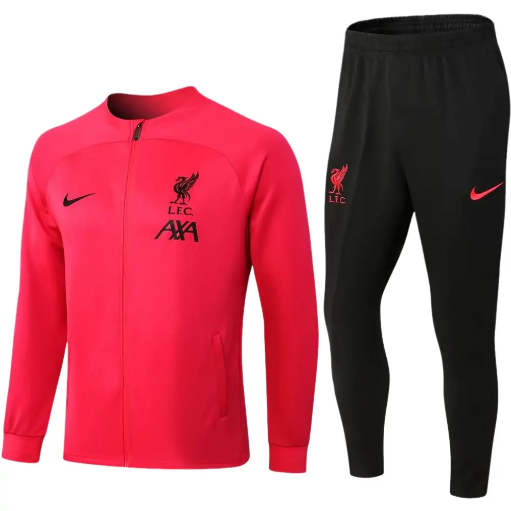 2022/2023 Liverpool Long Zipped Jacket Pink Jersey 1:1 Thai Quality Set