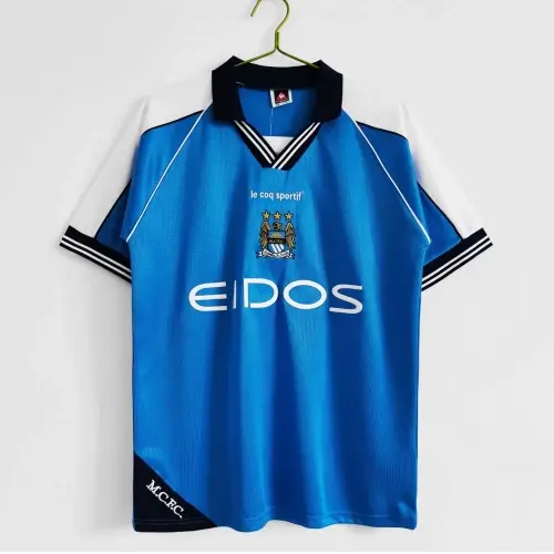 Retro 1999/01 Manchester City Home Soccer Jersey