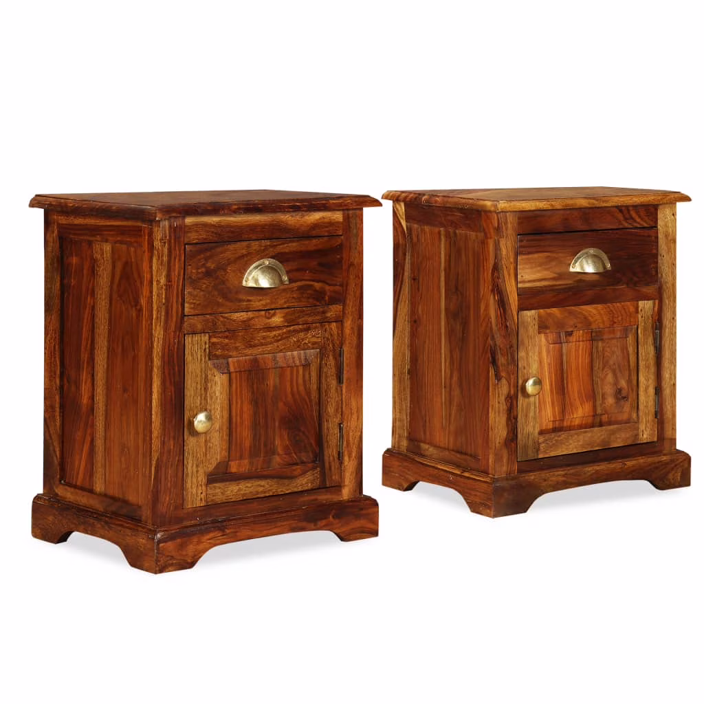 vidaXL Nightstand Storage Bedside Table for Home Bedroom Solid Wood