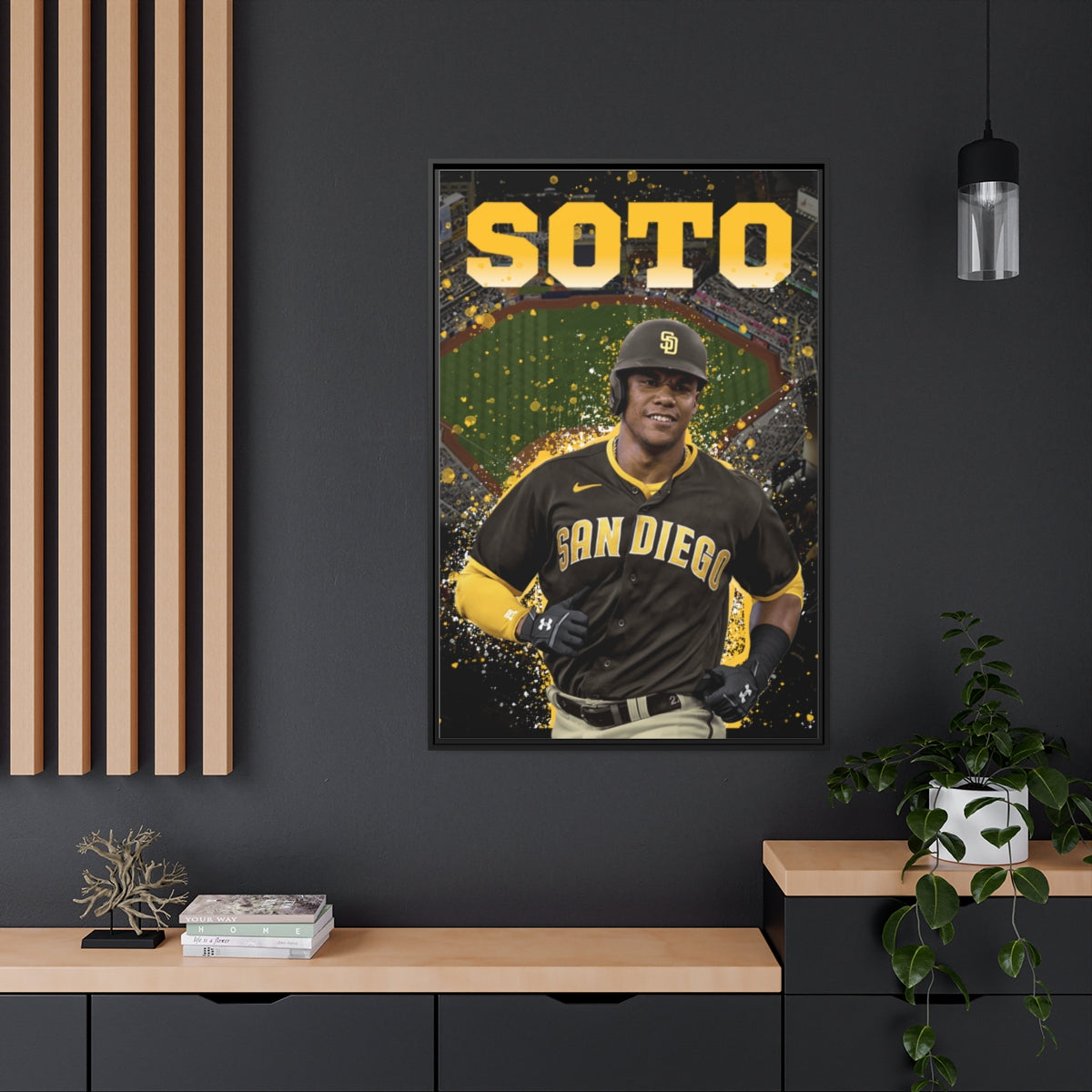 Juan Soto San Diego Padres Petco Park Premium Wall Art Framed Canvas