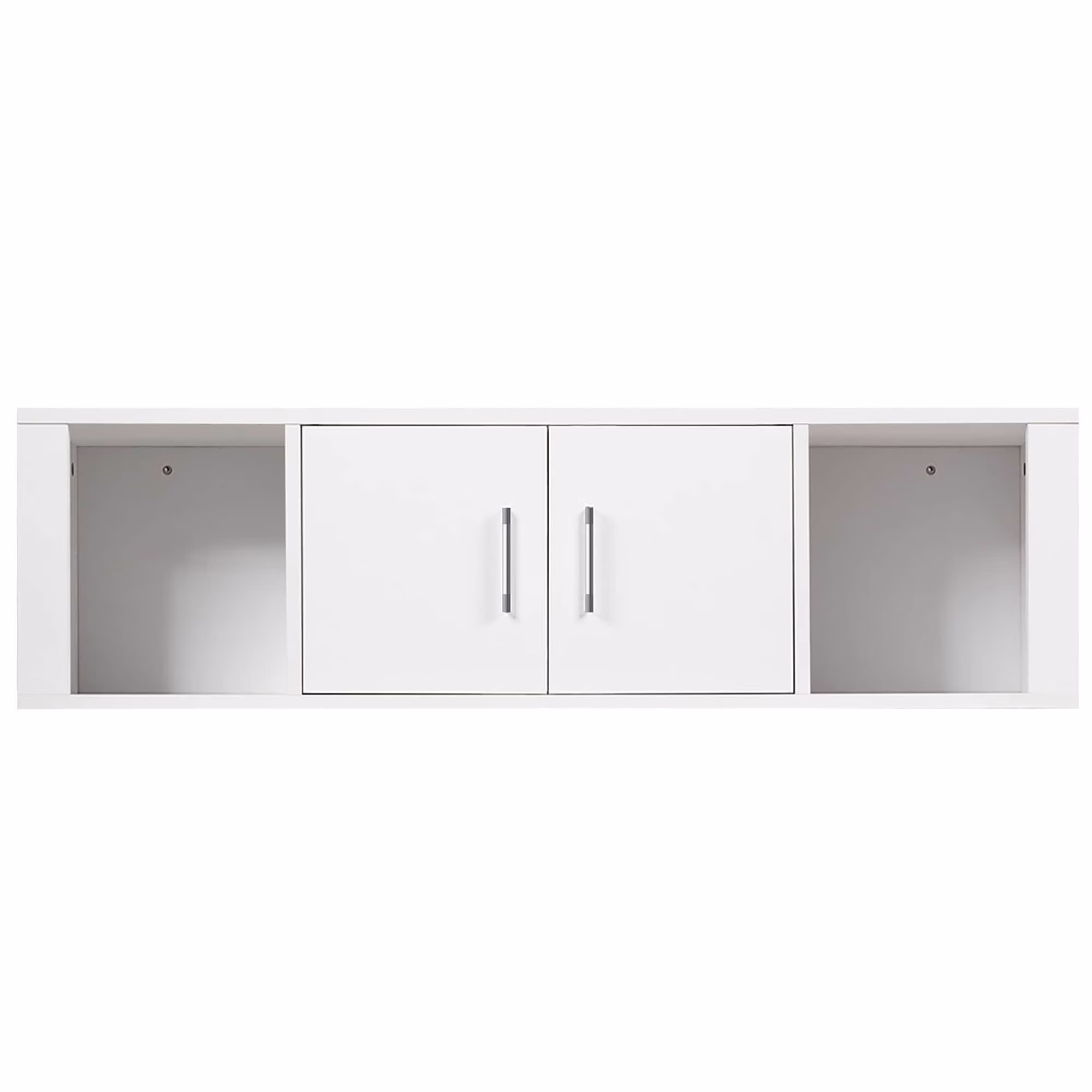 2 Cube Wall Mounted Storage Cabinet Floating Media Hanging Desk Black