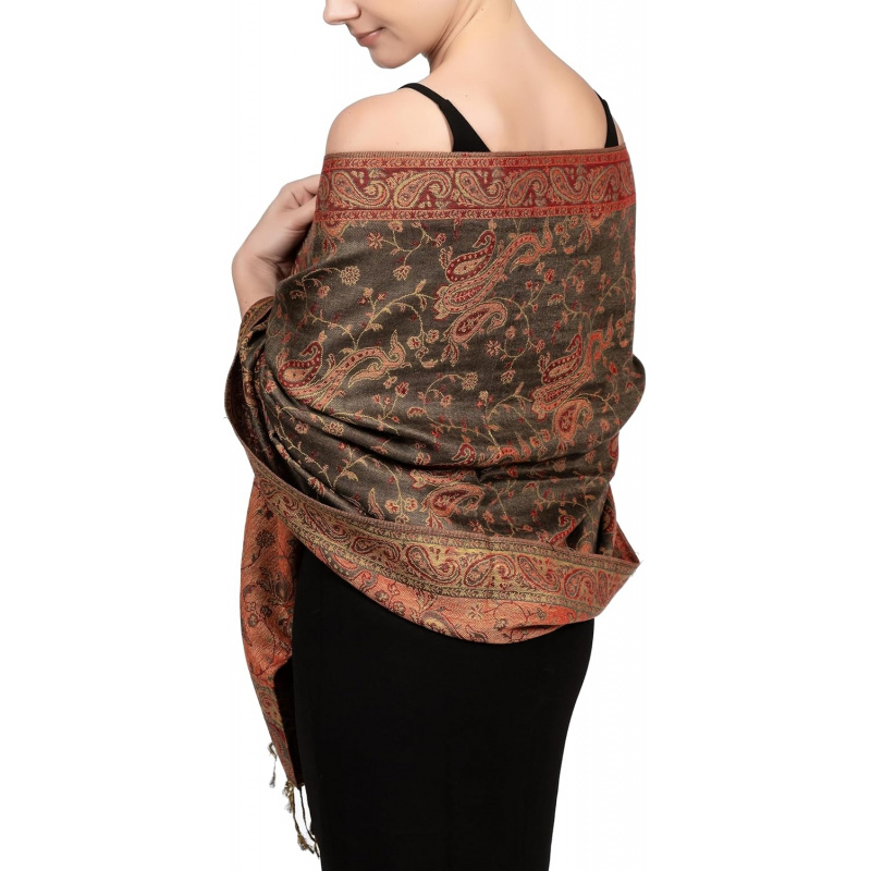 Reversible Paisley Pashmina Rave Scarf