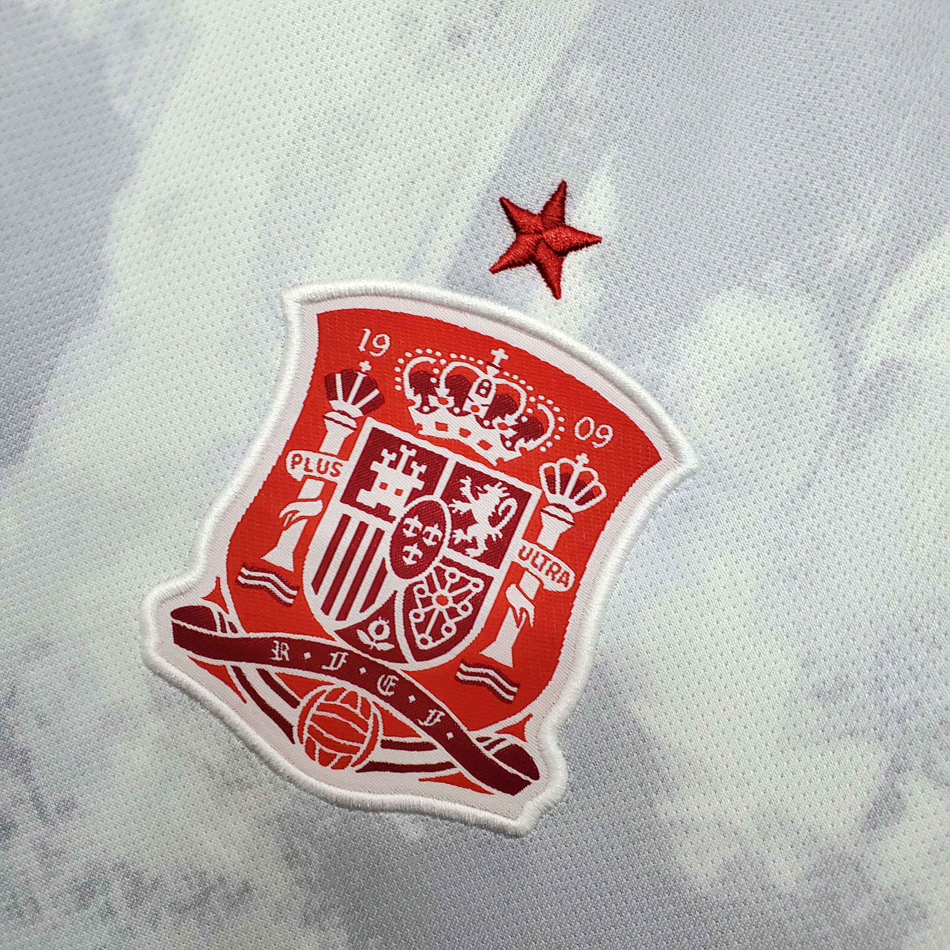 2020 Spain away white jersey.