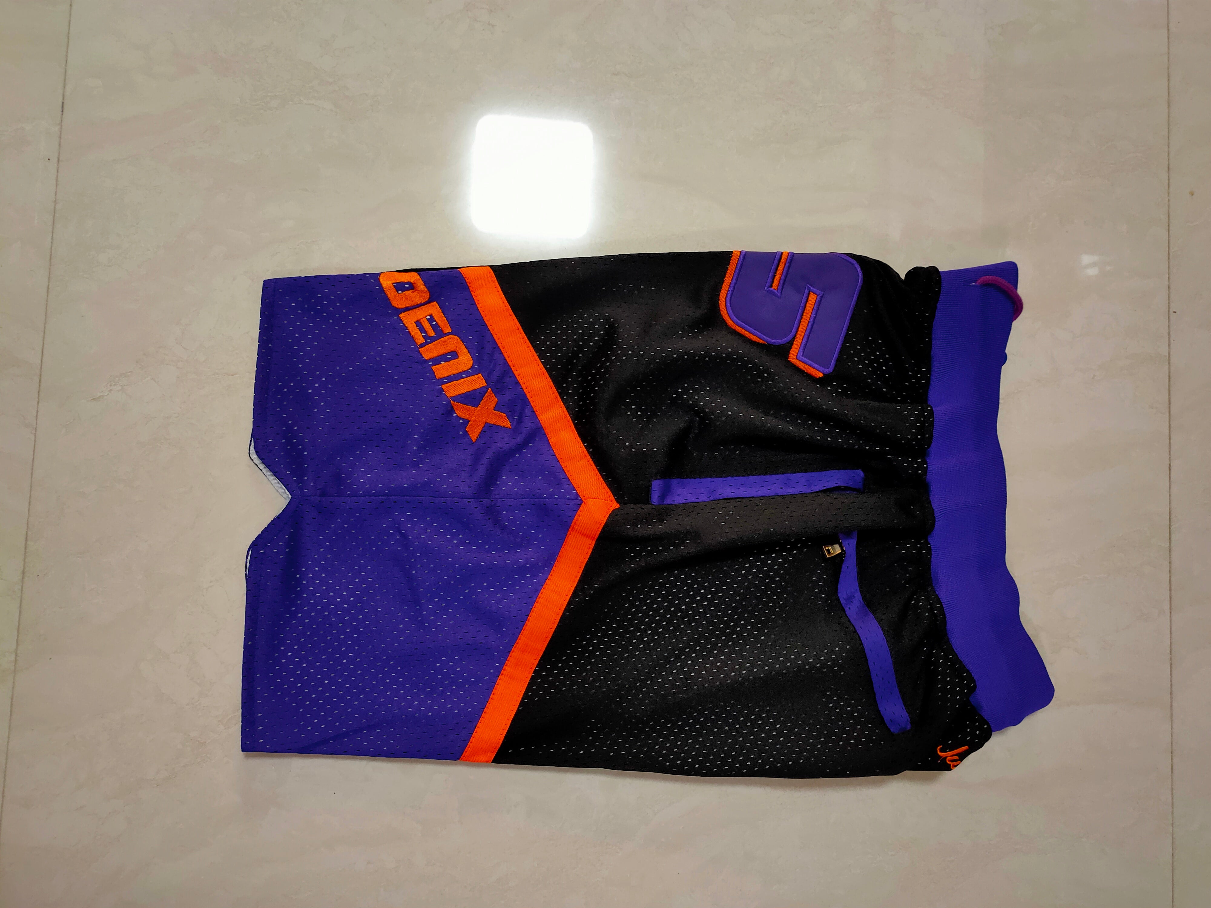 Phoenix Suns Black Juston Retro Pocket Shorts