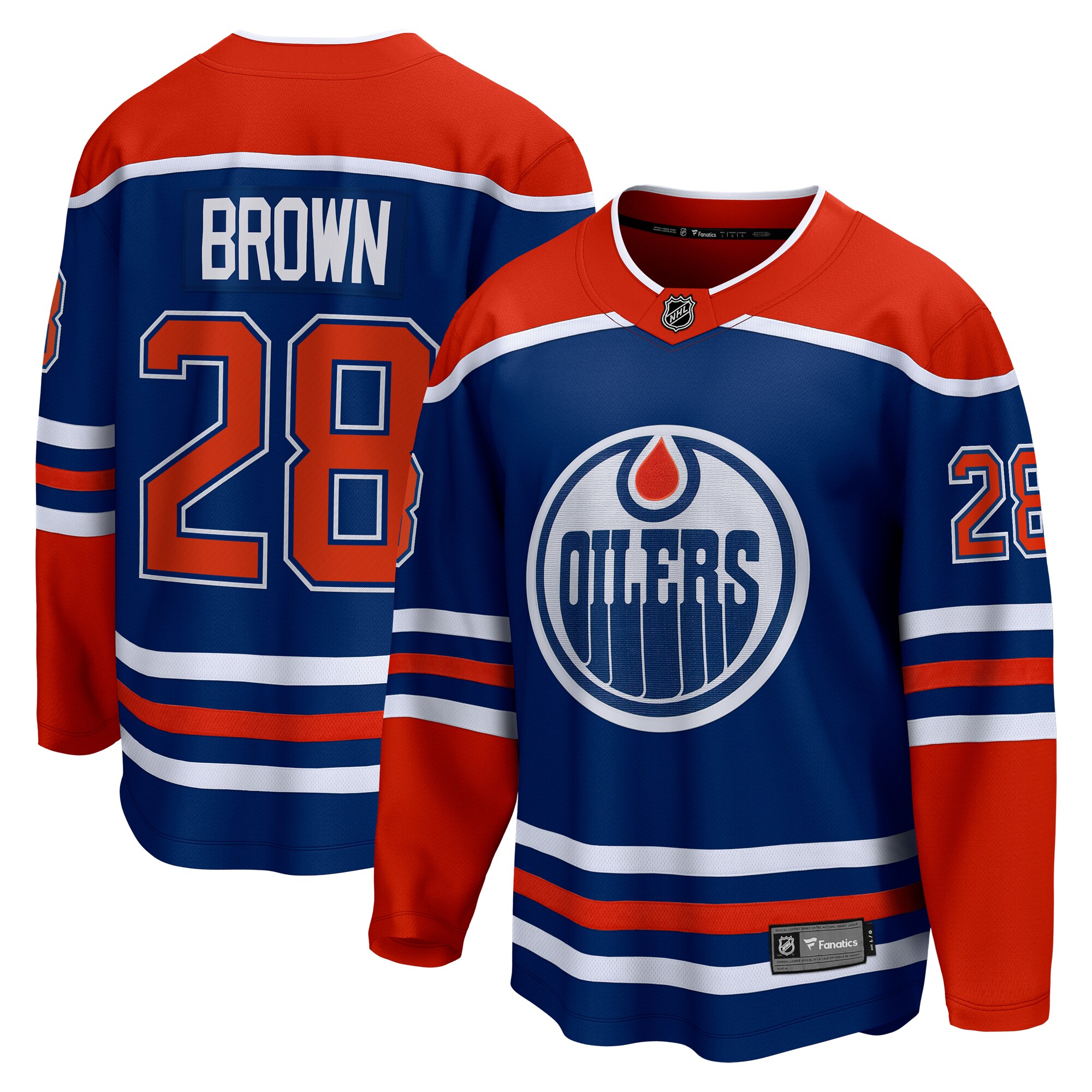 Connor Brown Edmonton Oilers Fanatics Home Breakaway Jersey – Royal