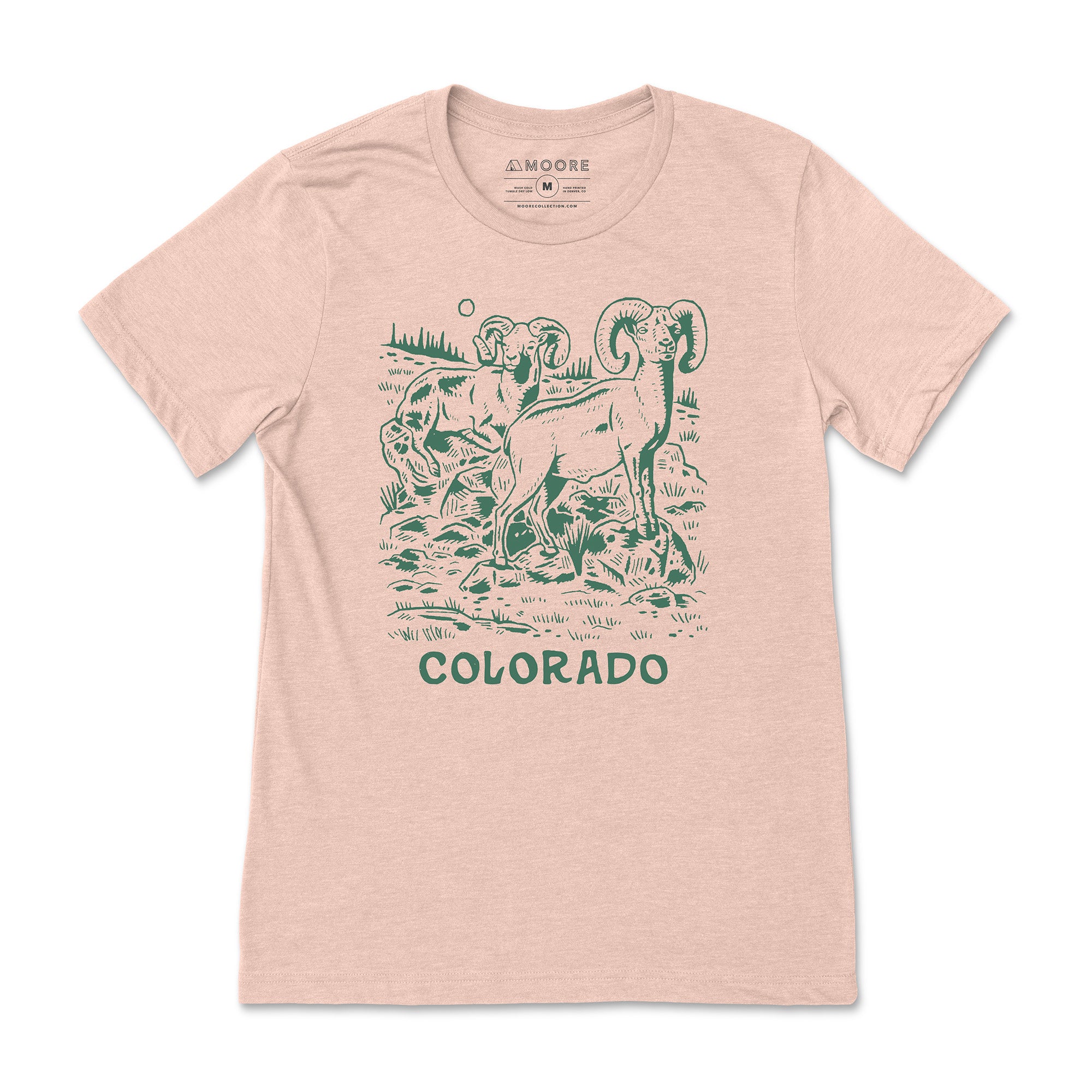 Colorado Big Horn Tee -Peach