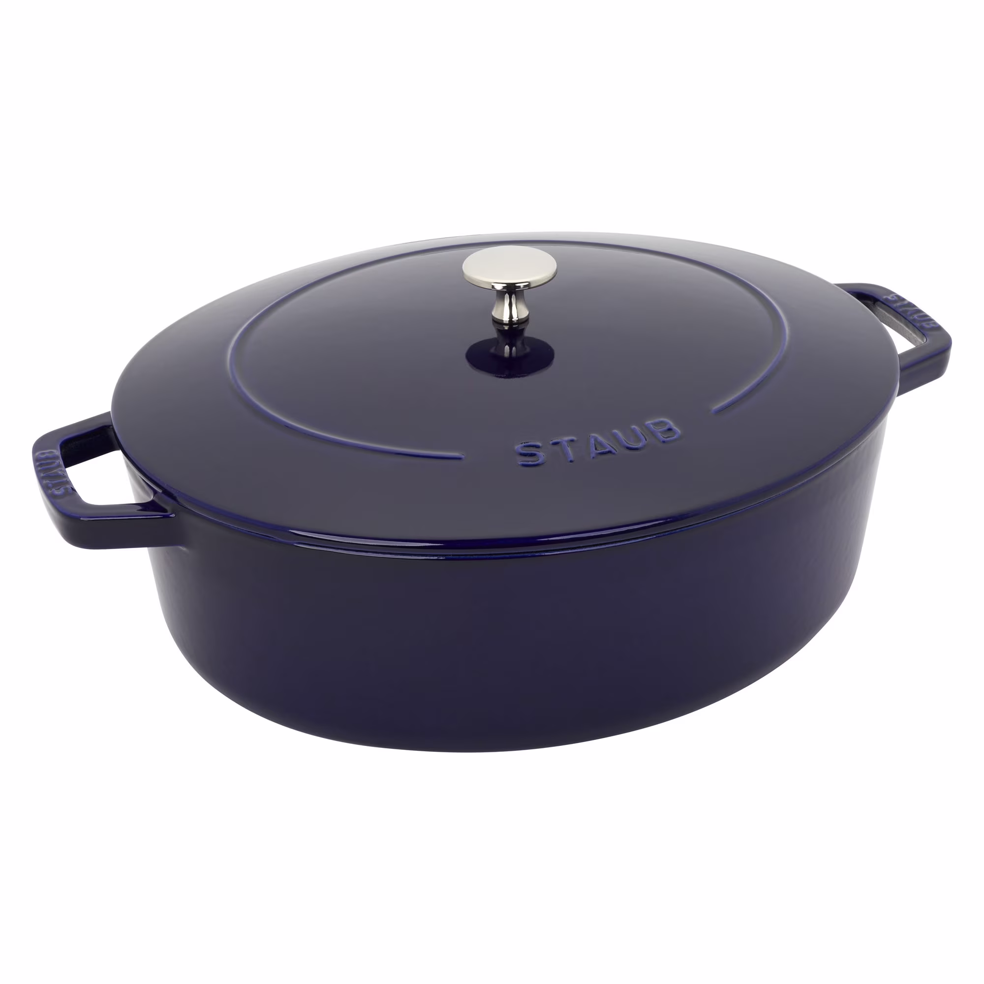Staub Cast Iron 6.25-qt Shallow Oval Dutch Oven - Citron