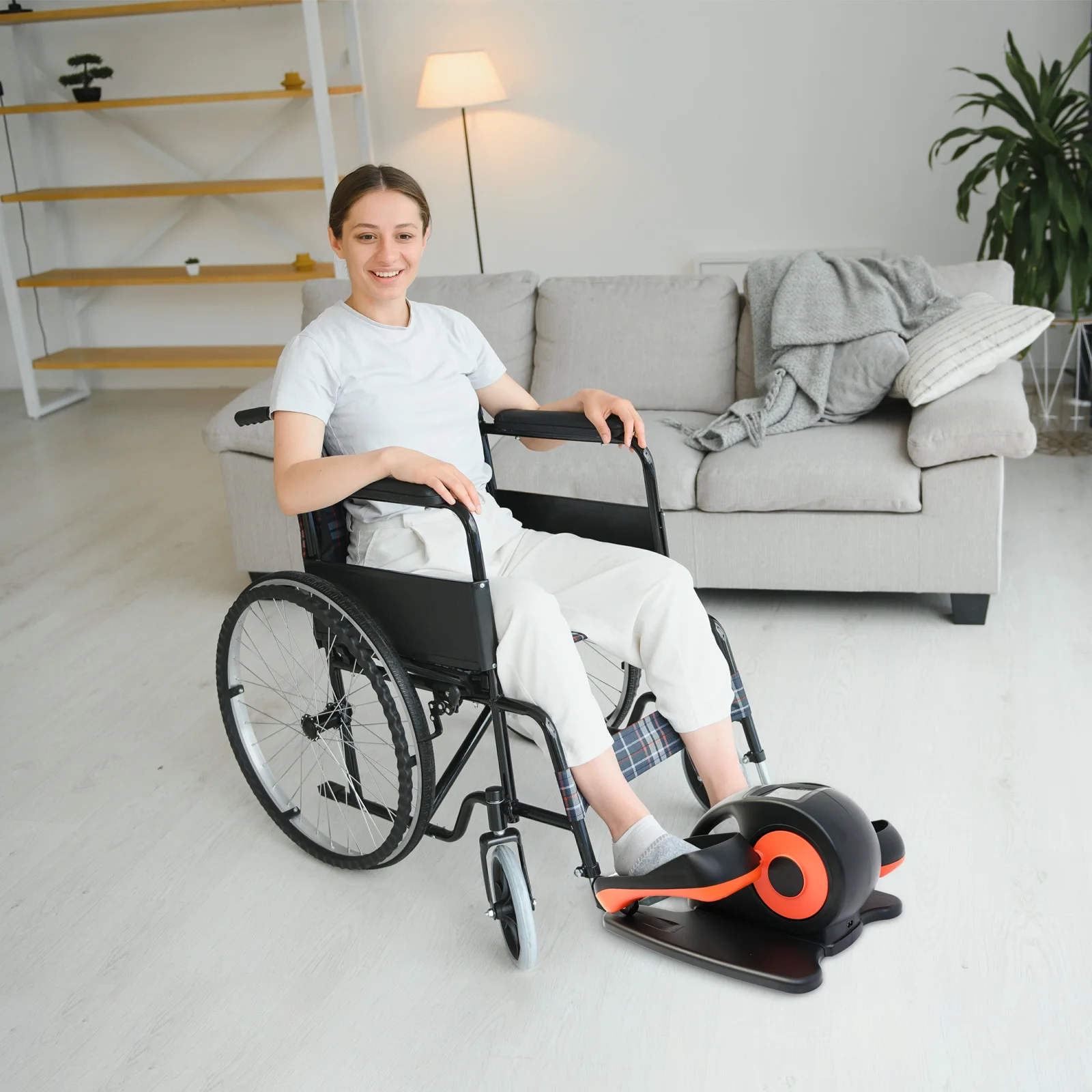 CATGOOD Under Desk Elliptical, Electric Seated Foot & Leg Pedal Exerciser While Sitting for Seniors