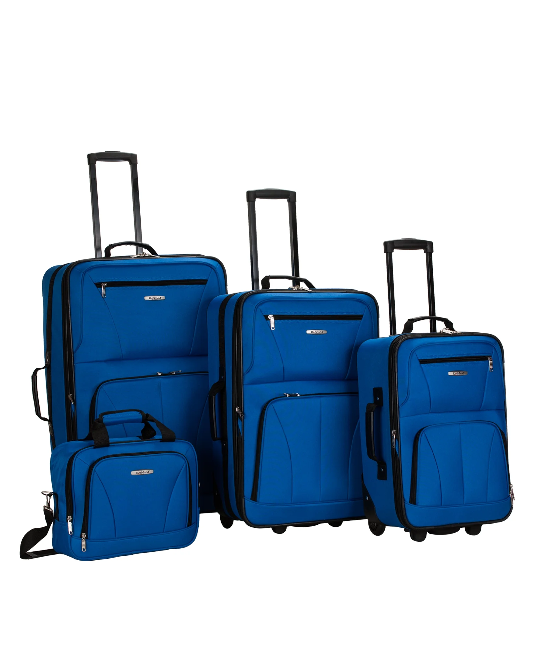 Rockland Luggage Journey 4 Piece Softside Expandable Luggage Set, F32