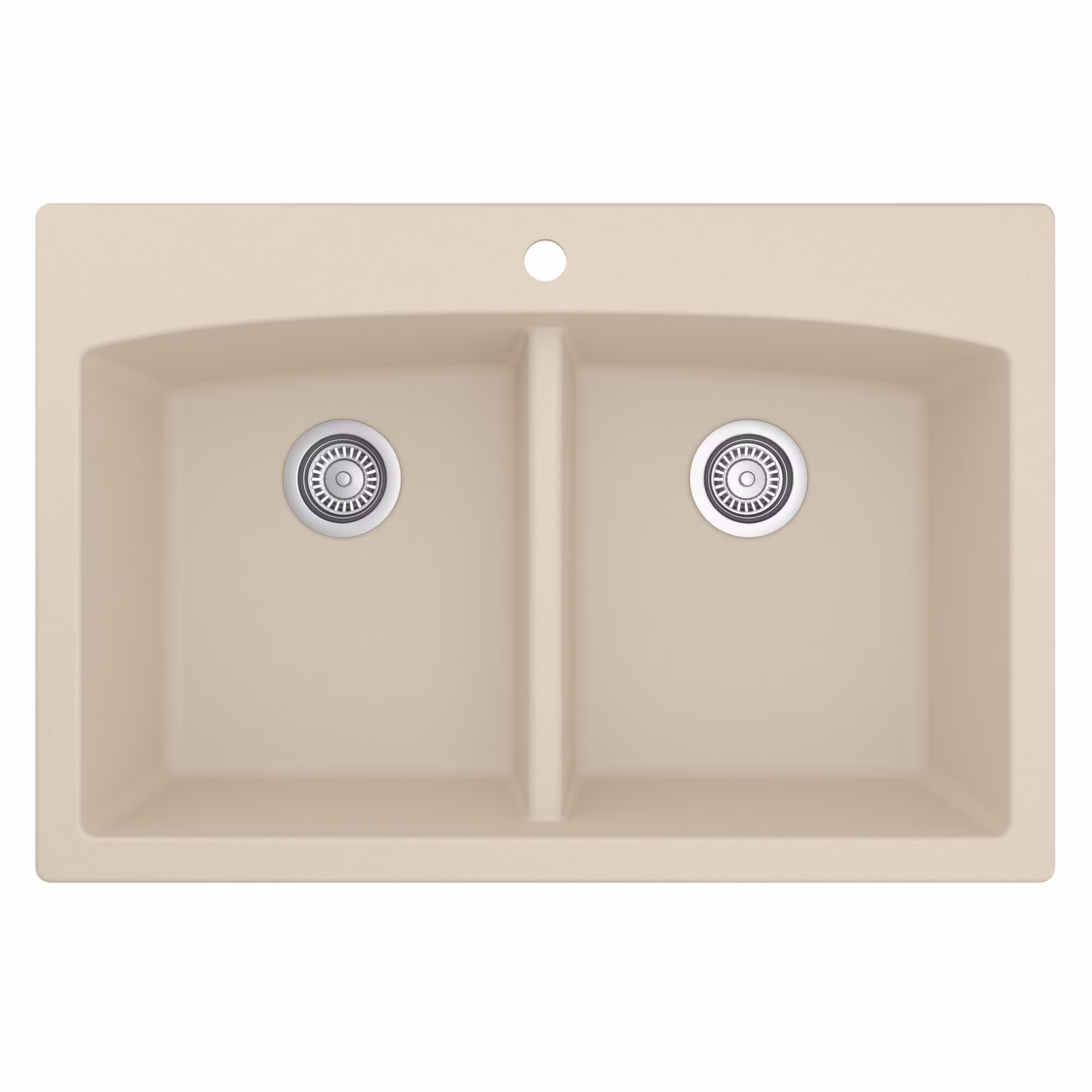Karran QT-710-BR Brown Quartz Composite Rectangular Double Bowl Sink