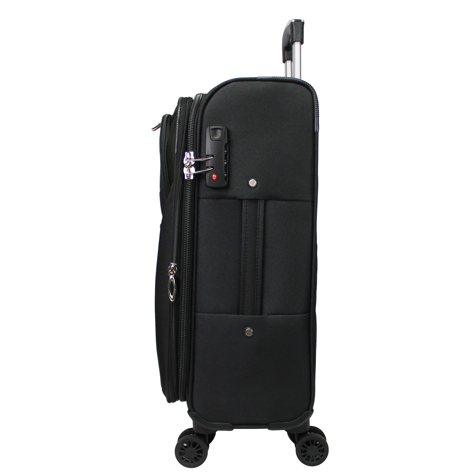 CalBags Kemyer Softside Lightweight 3-Piece Expandable Spinner Luggage Set - Black