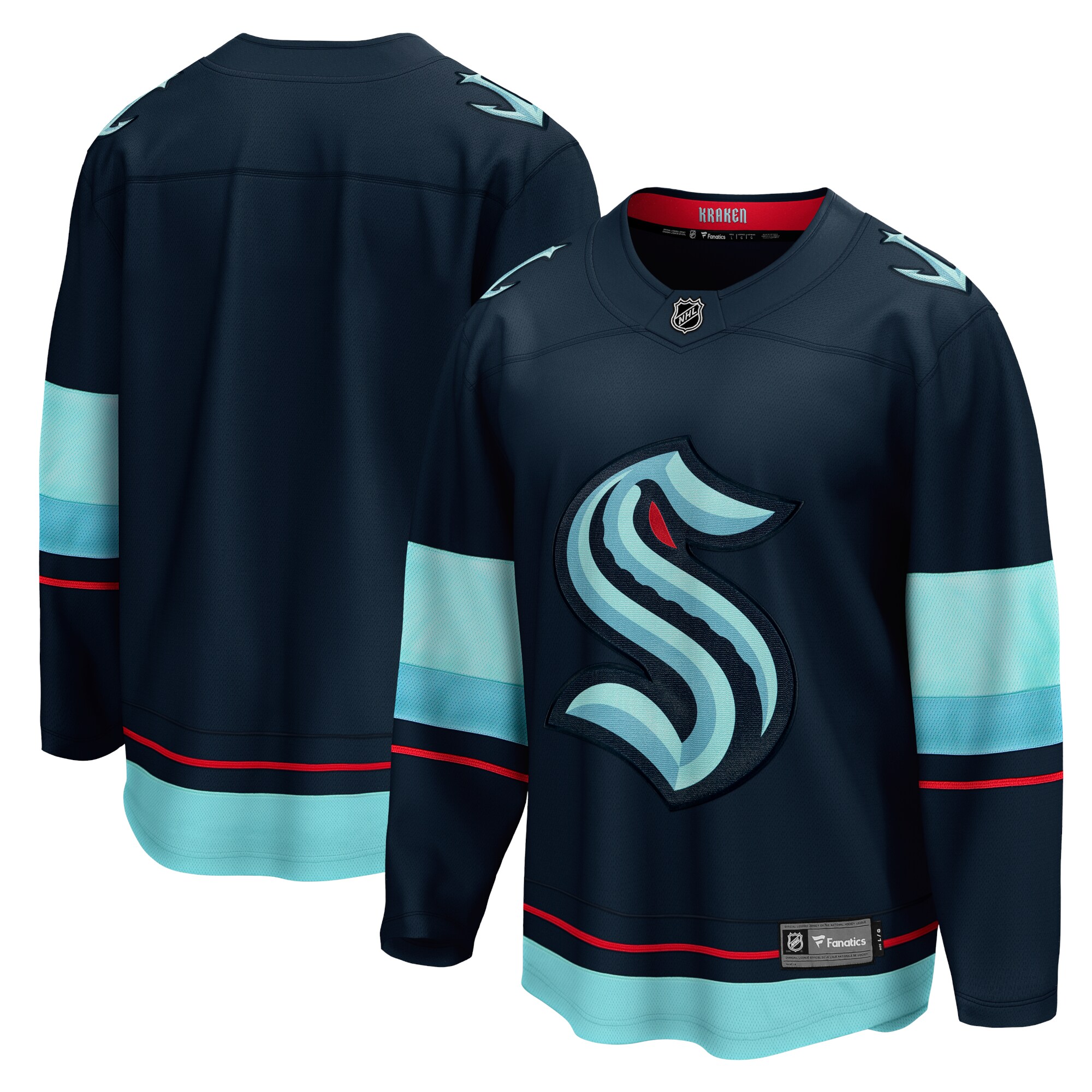 Seattle Kraken Fanatics Home Breakaway Jersey – Deep Sea Blue
