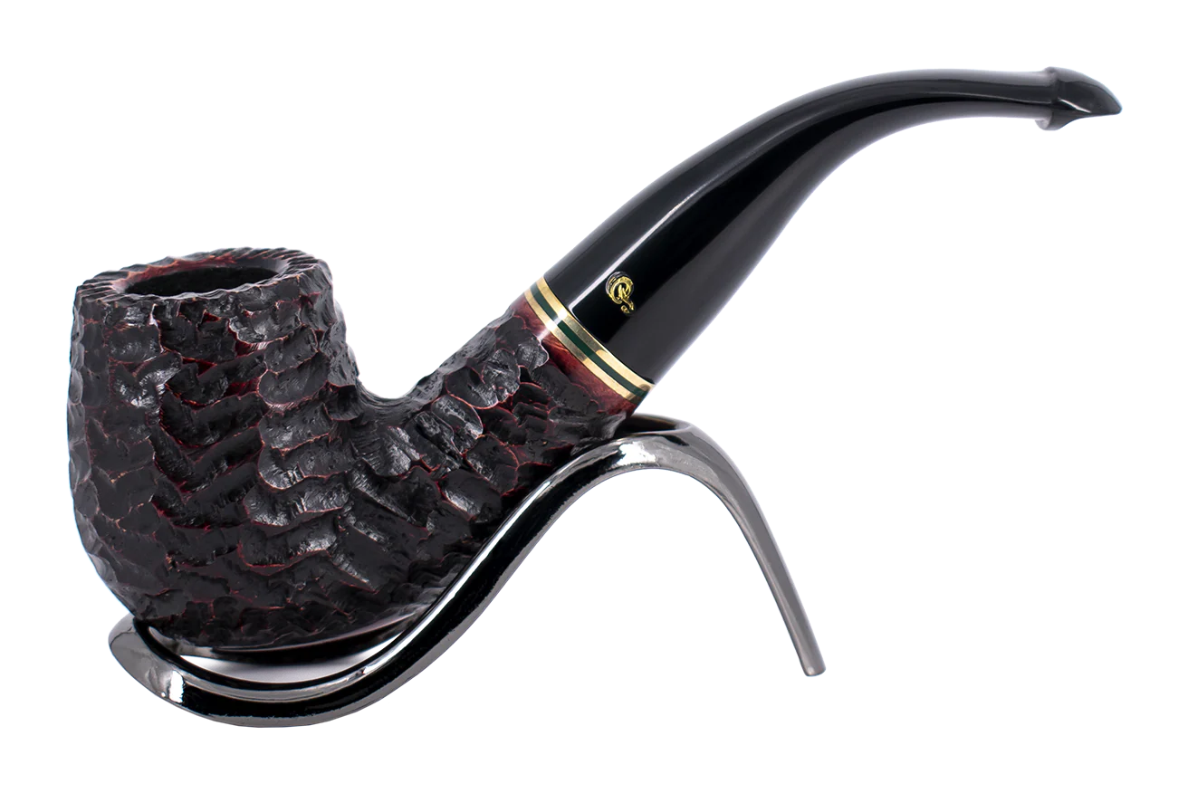 Peterson of Dublin Emerald Rusticated Briar Smoking Pipe - Shape XL90 - 9mm