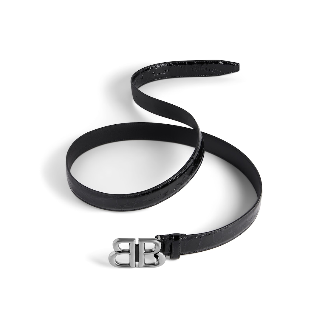 Women’s Monaco Belt Crocodile Embossed in Black