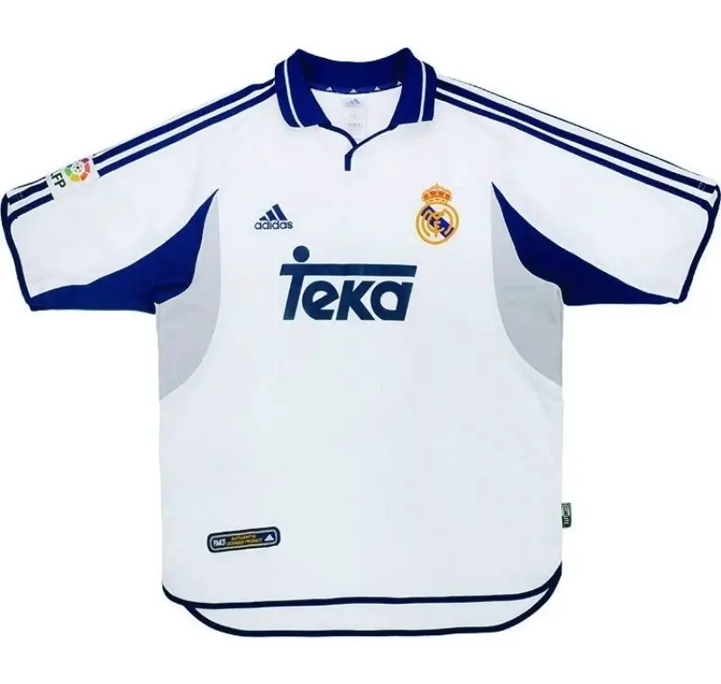 Figo #10 Real Madrid 2000/01 Home Retro Football Jersey