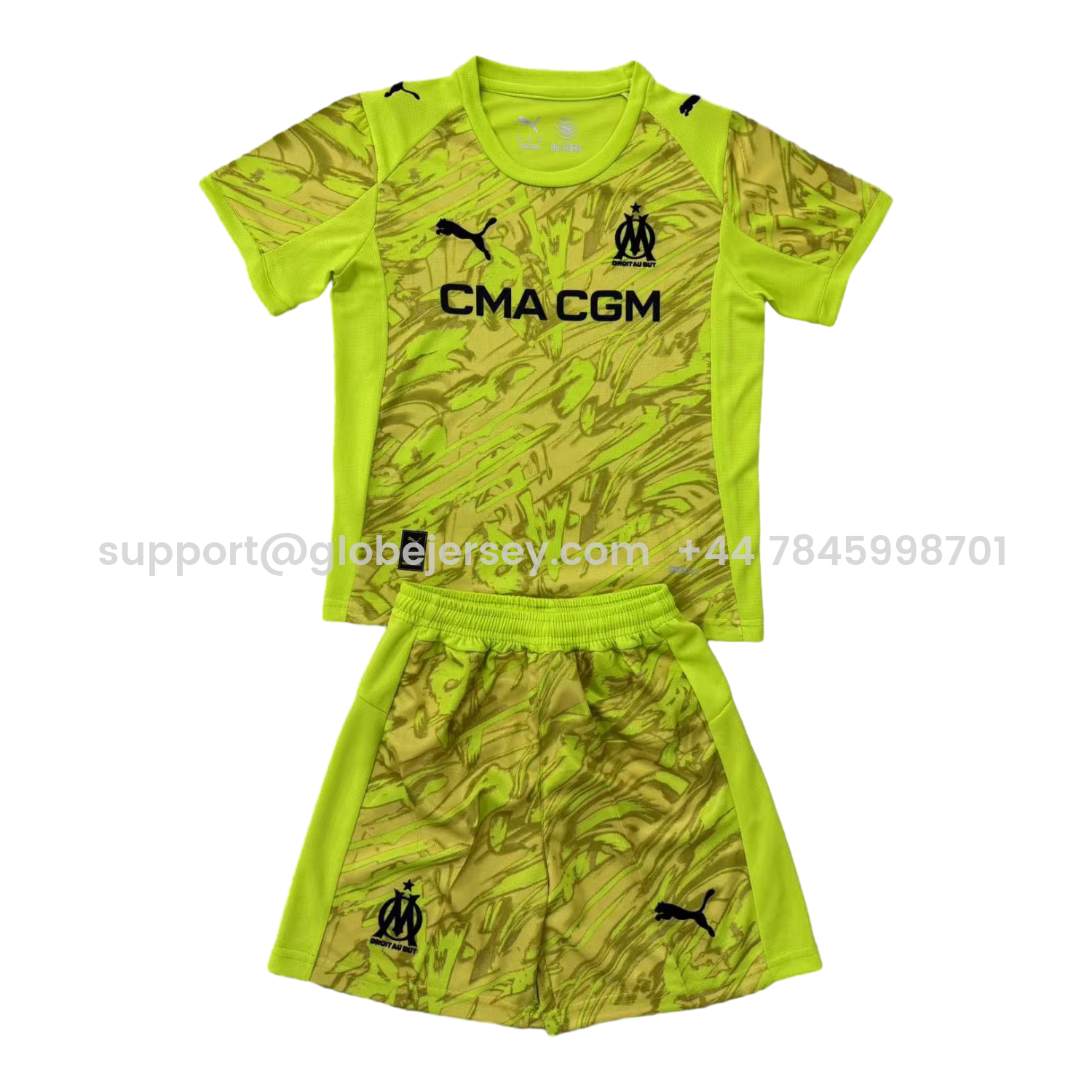 Marseille 25-26 Green Goalkeeper Men's Adult Jersey Set - Fans Version