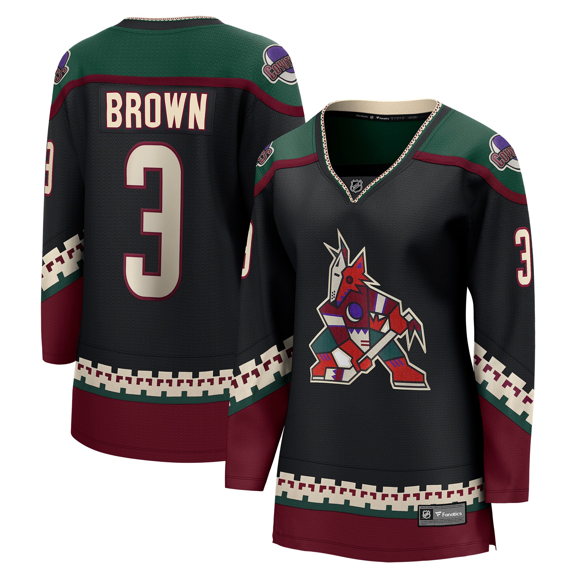 Josh Brown Arizona Coyotes Fanatics Women’s Home Breakaway  Jersey – Black