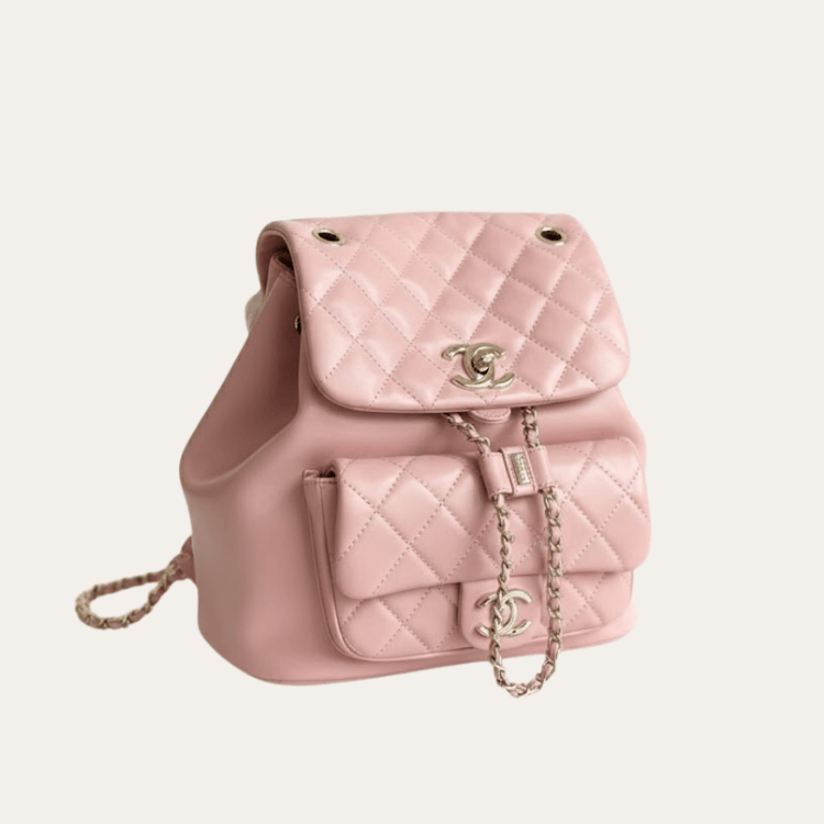 Chanel Flap Backpack Pink 8.7 Inches